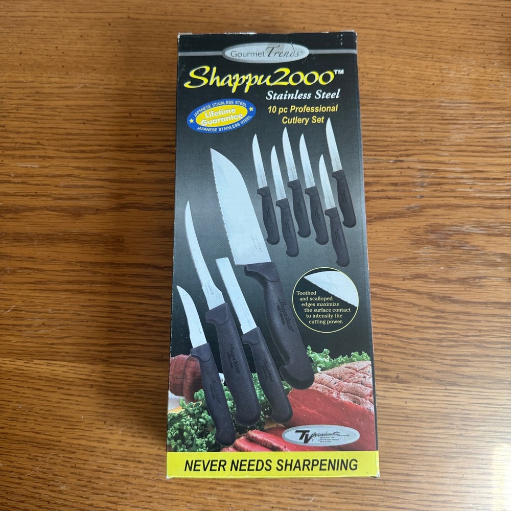 Gourmet Trends Shappu2000 10 pc‎ Professional Cutlery Set Stainless Steel 00658